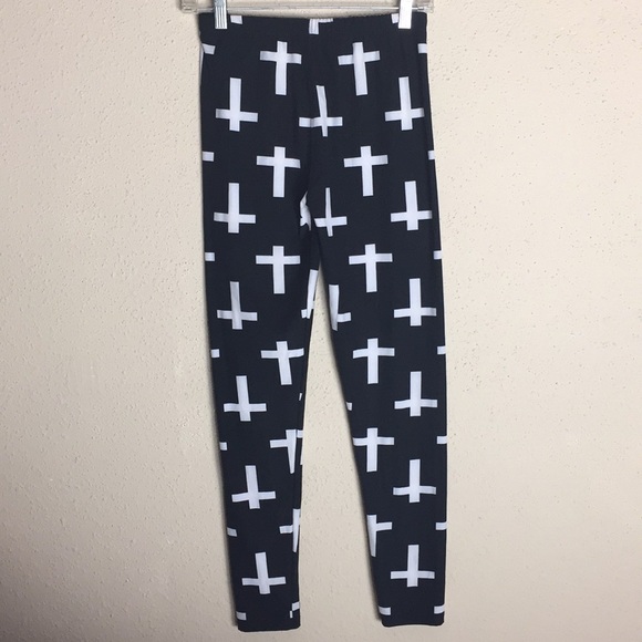 New With Tags J & K Cross Leggings Poly/Spandex - Picture 2 of 5